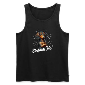 Simply Nope Dachshund Dog Dog Breed - Men's Premium Organic Tank Top - black - Front - Michal (187cm)