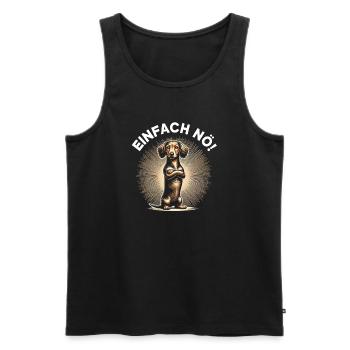 Simply Nope Dachshund Dog Dog Breed - Men's Premium Organic Tank Top - black - Front - Michal (187cm)