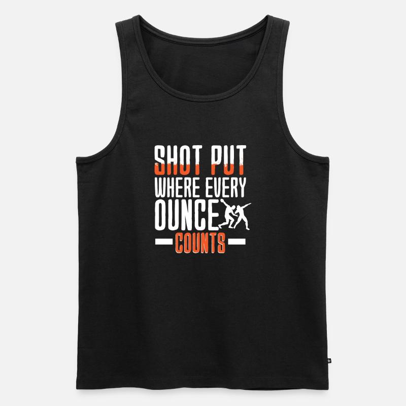 Kugelstoßen Kugelstoß Kugelstoßer - Männer Premium Bio Tank Top - Schwarz