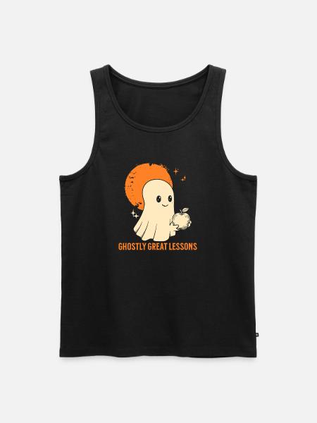 Funny Teacher Skeleton Halloween Classroom - Men's Premium Organic Tank Top - black