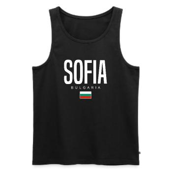 Sofia Bulgarien - Männer Premium Bio Tank Top - Schwarz - Vorne - AI Model Male 178 light (178cm)