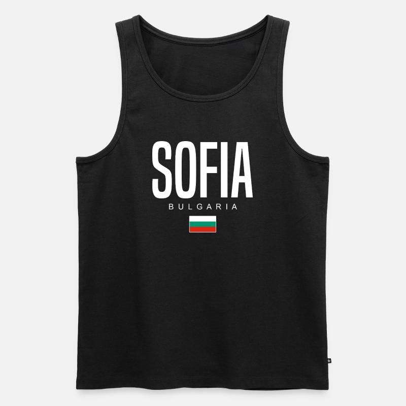 Sofia Bulgarien - Männer Premium Bio Tank Top - Schwarz