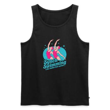 Natation synchronisée Natation artistique Sports nautiques - Débardeur bio Premium Homme - noir - Devant - Michal (187cm)