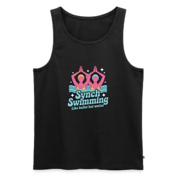 Synchronschwimmen Kunstschwimmen Wassersport - Männer Premium Bio Tank Top - Schwarz - Vorne - AI Model Male 178 light (178cm)