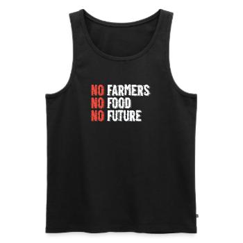 Agricultural future motive - Men's Premium Organic Tank Top - black - Front - Michal (187cm)