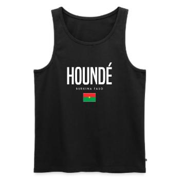 Houndé Burkina Faso - Men's Premium Organic Tank Top - black - Front - AI Model Male 178 light (178cm)