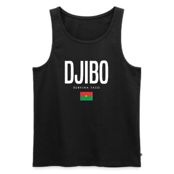 Djibo Burkina Faso - Men's Premium Organic Tank Top - black - Front - AI Model Male 178 light (178cm)