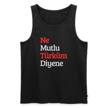 Turk - Männer Premium Bio Tank Top - Schwarz - Vorne - AI Model Male 178 light (178cm)