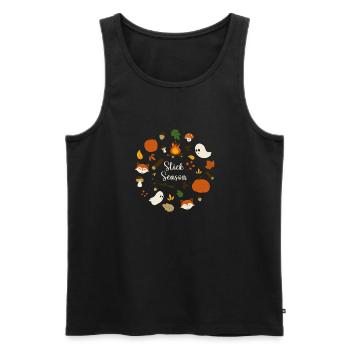 Stick Season - Männer Premium Bio Tank Top - Schwarz - Vorne - Michal (187cm)