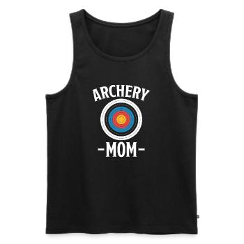 Bogenschießen Spruch Mutter Bogenschießen Geschenk - Männer Premium Bio Tank Top - Schwarz - Vorne - AI Model Male 178 light (178cm)