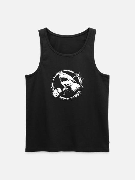 Shark Boxer Boxing MMA - Men's Premium Organic Tank Top - black
