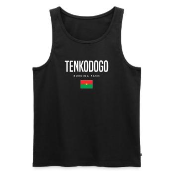 Tenkodogo Burkina Faso - Men's Premium Organic Tank Top - black - Front - AI Model Male 178 light (178cm)