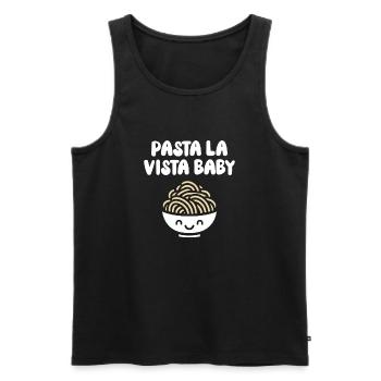 Pasta la vista baby - Männer Premium Bio Tank Top - Schwarz - Vorne - Michal (187cm)
