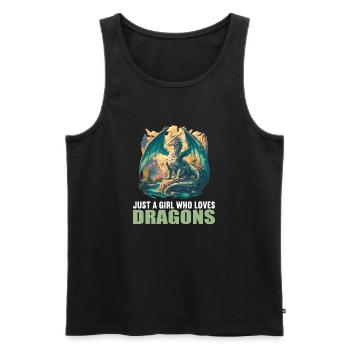 Dragon Dragon - Débardeur bio Premium Homme - noir - Devant - AI Model Male 178 light (178cm)
