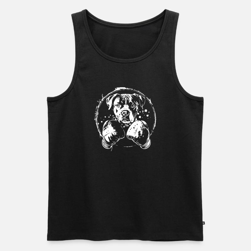 Hund Boxer Boxen MMA - Männer Premium Bio Tank Top - Schwarz