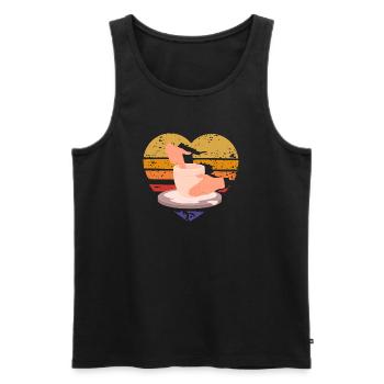 Liebe Zur Töpferei Herz Design - Männer Premium Bio Tank Top - Schwarz - Vorne - AI Model Male 178 light (178cm)