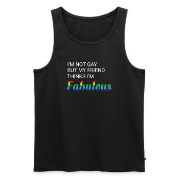 Friendship Pride Rainbow Design - Men's Premium Organic Tank Top - black - Front - Michal (187cm)