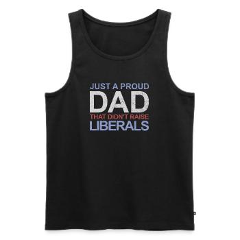 Nur ein stolzer Vater, der keine Liberalen großgez - Männer Premium Bio Tank Top - Schwarz - Vorne - Michal (187cm)