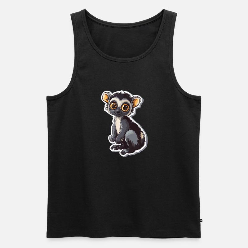 Lemur - Männer Premium Bio Tank Top - Schwarz