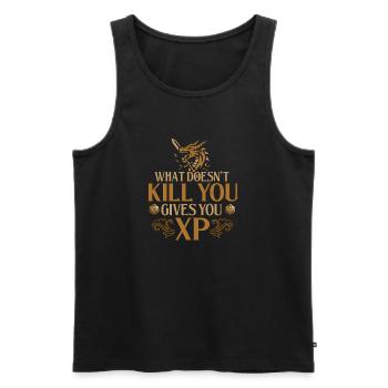 What doesn't Kill You gibt Ihnen XP RPG Gamer Humor - Männer Premium Bio Tank Top - Schwarz - Vorne - Michal (187cm)