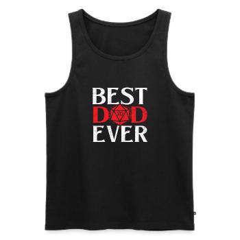 Best Dad Ever D20 Tabletop-RPG-Geschenk für Gamer-Väter - Männer Premium Bio Tank Top - Schwarz - Vorne - Michal (187cm)