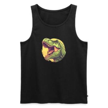 Dino Dinosaure Dinosaure - Débardeur bio Premium Homme - noir - Devant - Michal (187cm)