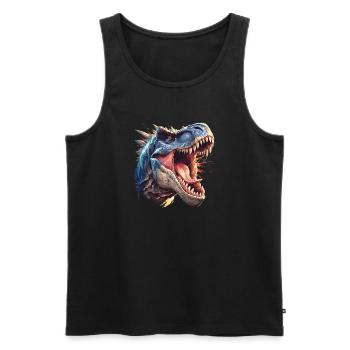 Dino Dinosaure Dinosaure - Débardeur bio Premium Homme - noir - Devant - Michal (187cm)