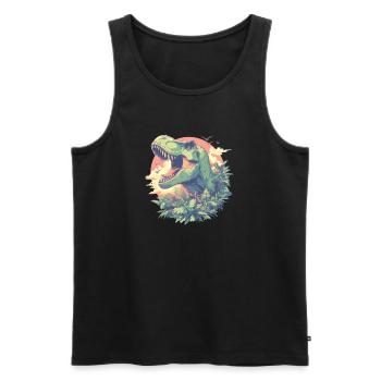 Dino Dinosaure Dinosaure - Débardeur bio Premium Homme - noir - Devant - Michal (187cm)
