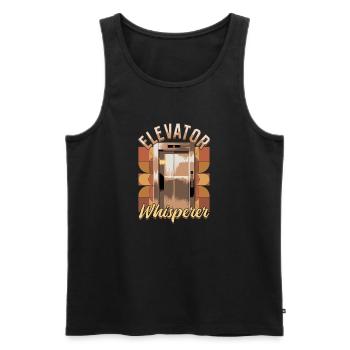 Elevator toddler & kids - Men's Premium Organic Tank Top - black - Front - AI Model Male 178 light (178cm)