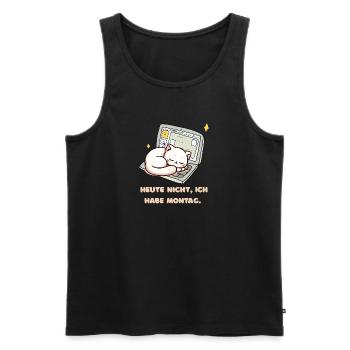 Not today, it's Monday - Men's Premium Organic Tank Top - black - Front - AI Model Male 178 light (178cm)