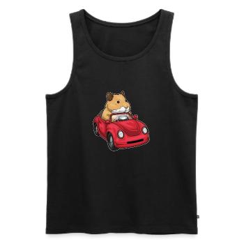 Hamster Auto - Männer Premium Bio Tank Top - Schwarz - Vorne - AI Model Male 178 light (178cm)