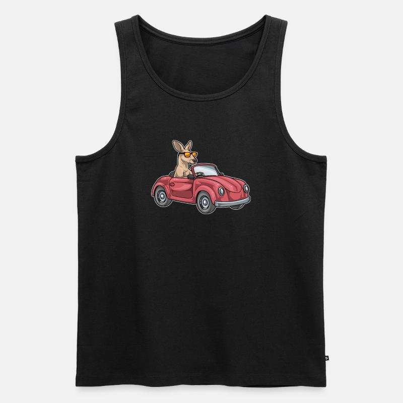 Känguru Auto - Männer Premium Bio Tank Top - Schwarz