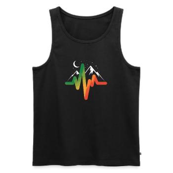 mountains nature landscape - Men's Premium Organic Tank Top - black - Front - Michal (187cm)