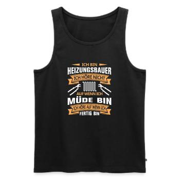 Heating Engineer Heating Construction Plumber Plumber - Men's Premium Organic Tank Top - black - Front - AI Model Male 178 light (178cm)