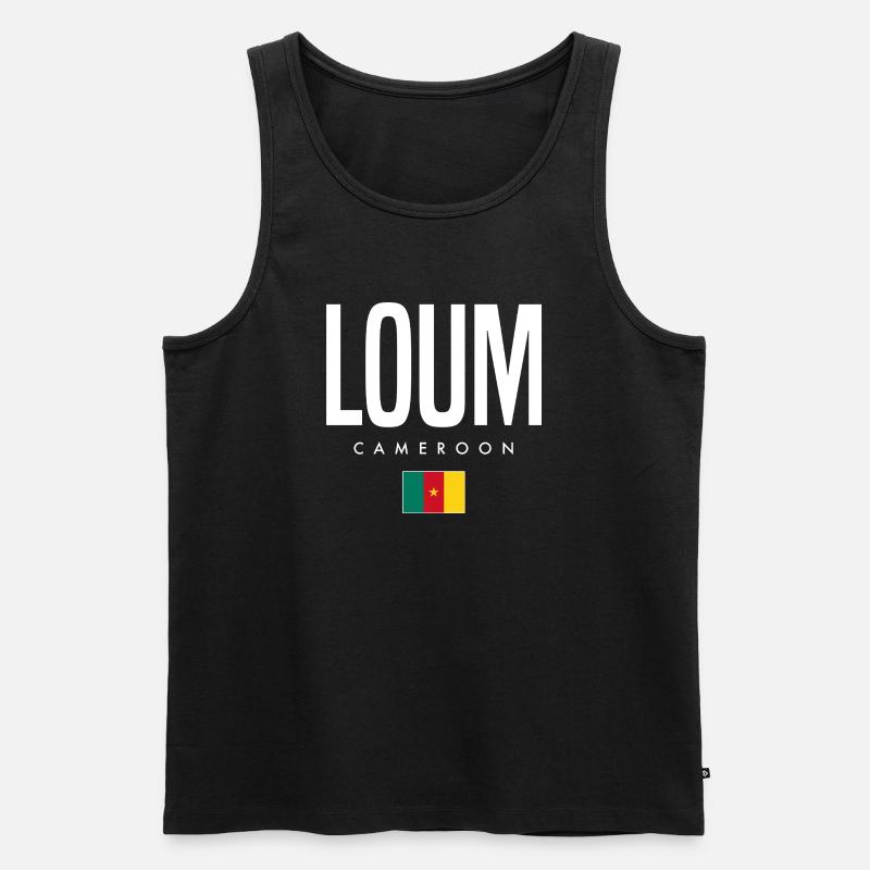 Loum Kamerun Kameruner - Männer Premium Bio Tank Top - Schwarz
