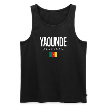 Yaounde Kamerun Kameruner - Männer Premium Bio Tank Top - Schwarz - Vorne - AI Model Male 178 light (178cm)