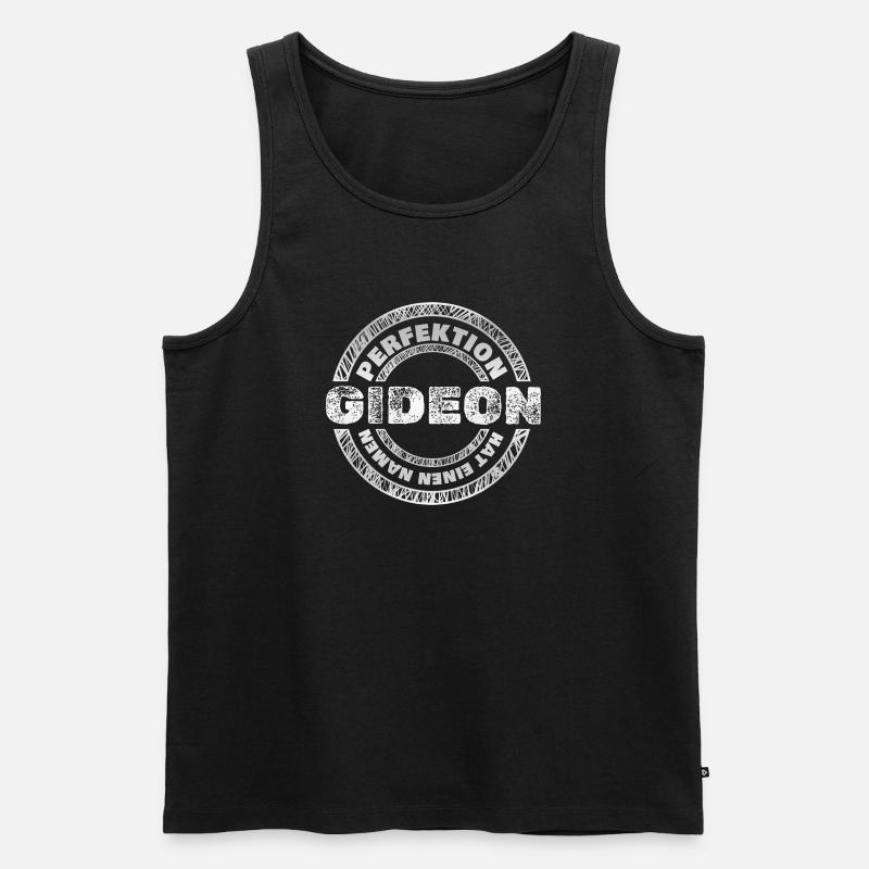 Gideon - Männer Premium Bio Tank Top - Schwarz