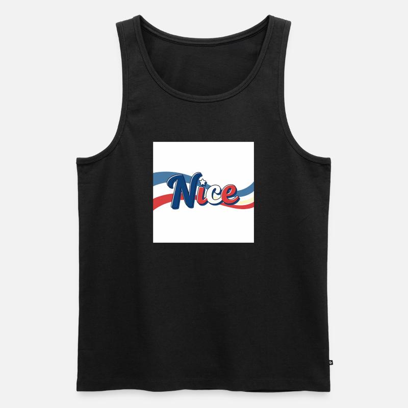 Nice Souvenir an Nizza - Männer Premium Bio Tank Top - Schwarz