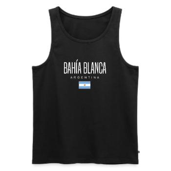 Bahia Blanca Argentina Argentinian - Men's Premium Organic Tank Top - black - Front - AI Model Male 178 light (178cm)