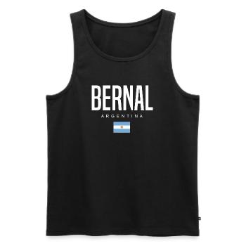Bernal Argentine Argentin - Débardeur bio Premium Homme - noir - Devant - AI Model Male 178 light (178cm)