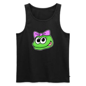 frog girl head animal head - Men's Premium Organic Tank Top - black - Front - AI Model Male 178 light (178cm)