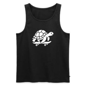 Minimalist Turtle Skateboard Skateboard - Men's Premium Organic Tank Top - black - Front - Michal (187cm)