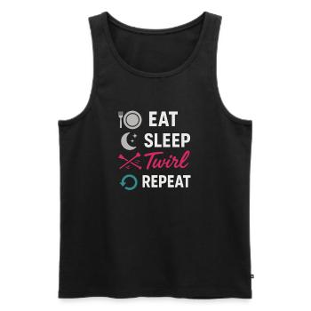 Baton Twirler Majorette Captain Squad Club - Men's Premium Organic Tank Top - black - Front - Michal (187cm)