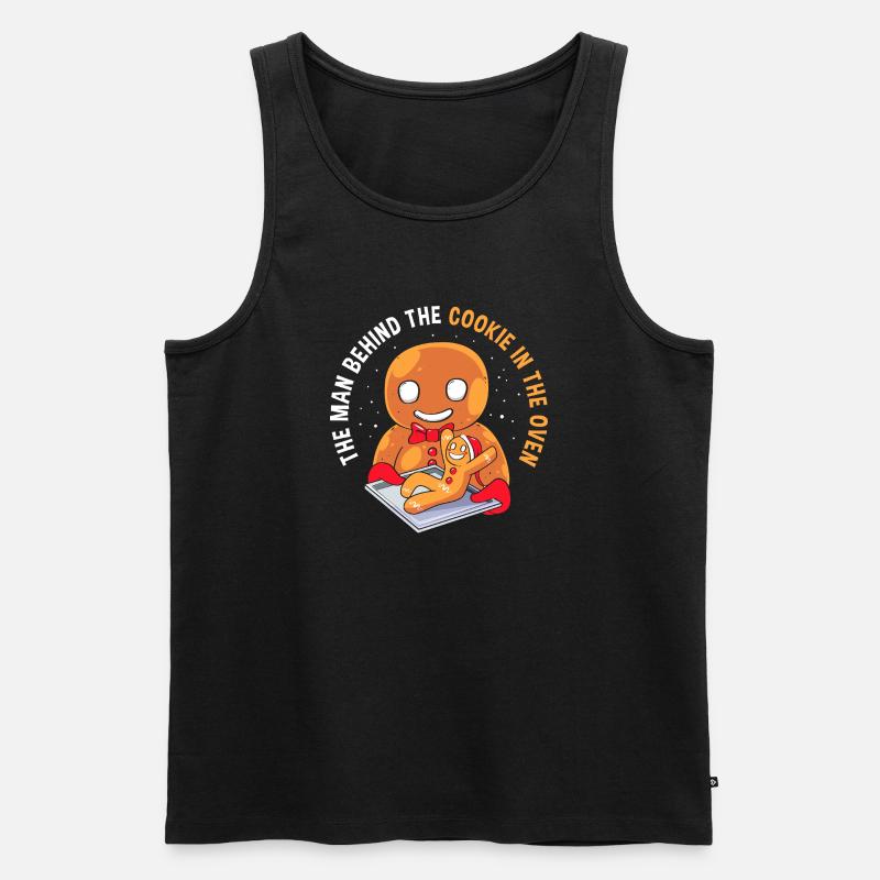 Werdende Väter Werdender Papa - Männer Premium Bio Tank Top - Schwarz