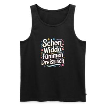 Widda Fümmen Dreissisch fête déjà ses 50 ans - Débardeur bio Premium Homme - noir - Devant - Michal (187cm)