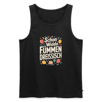 Widda Fümmen Dreissisch fête déjà ses 50 ans - Débardeur bio Premium Homme - noir - Devant - Michal (187cm)