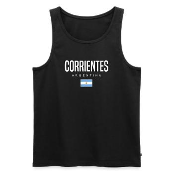 Corrientes Argentina Argentinian - Men's Premium Organic Tank Top - black - Front - AI Model Male 178 light (178cm)