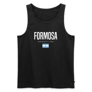 Formosa Argentina Argentinian - Men's Premium Organic Tank Top - black - Front - AI Model Male 178 light (178cm)