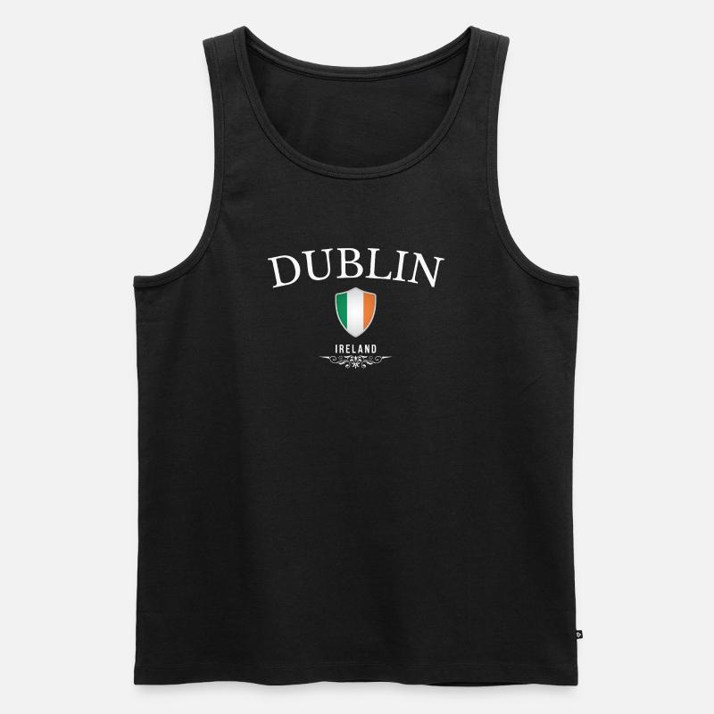 Ich liebe Dublin, Souvenir-Dublin - Männer Premium Bio Tank Top - Schwarz