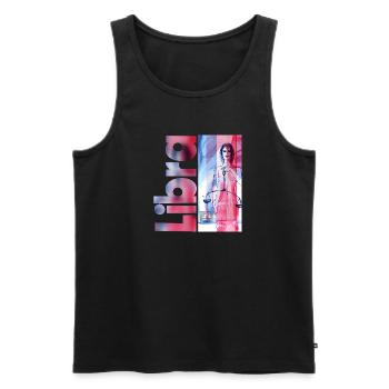 Sternzeichen Waage - Männer Premium Bio Tank Top - Schwarz - Vorne - AI Model Male 178 light (178cm)